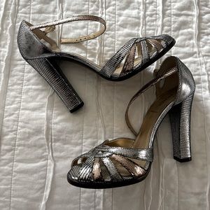 Stunning FENDI metallic heels 36.5 /37